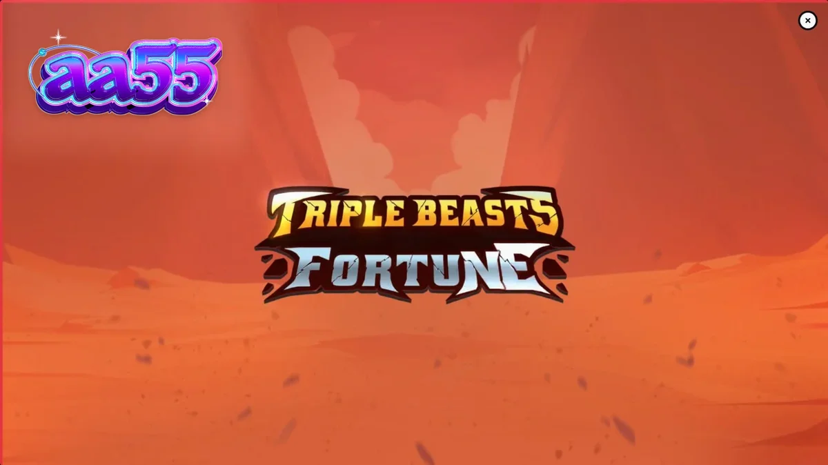 Interface do jogo Triple Beasts of Fortune com símbolos de animais e totens